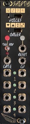 Eurorack Module Black & Gold Shifty Panel from Modular Maculata