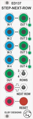 Eurorack Module ED137 STEP-NEXT-ROW from Elby Designs