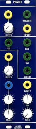 Serge Module Phaser + Dual Audio Mixers from Low-Gain Electronics