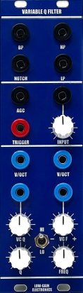 Serge Module Q Filter from Low-Gain Electronics