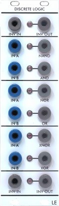 Serge Module Discrete Logic Gates from Low-Gain Electronics