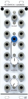 Serge Module VC Switch/Address from Low-Gain Electronics