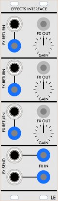 Serge Module Effects Interface from Low-Gain Electronics