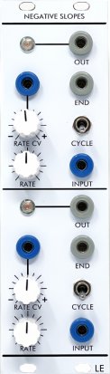 Serge Module Dual Negative Slopes from Low-Gain Electronics