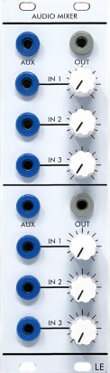 Serge Module Dual Audio Mixer from Low-Gain Electronics