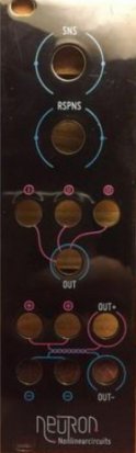 Eurorack Module Neuron / Difference Rectifier with Magpie Black Panel from Nonlinearcircuits