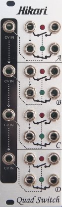 Eurorack Module Quad Switch from Hikari Instruments