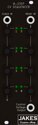 Eurorack Module JCS 8-Step Control Voltage Sequencer from Jake's Custom Shop