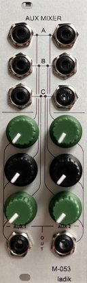 Eurorack Module M-053 3-ch Aux Mixer from Ladik