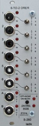 Eurorack Module S-260 6-to-2 ORer from Ladik