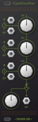 Eurorack Module Smugrik Attenumixer (Papernoise panel) from Other/unknown