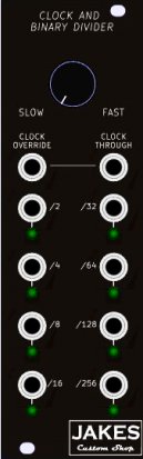 Eurorack Module JCS Clock and Divider from Jake's Custom Shop