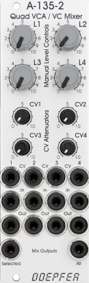 Eurorack Module A-135-2 Quad VCA / VC Mixer from Doepfer