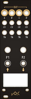 Eurorack Module Micro Ornament & Crime Black & Gold Flipped Panel from Other/unknown