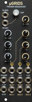 Eurorack Module uGRIDS /// Trigger Sequencer /// Black & Gold Panel from Other/unknown