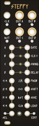 Eurorack Module Steppy Black & Gold Panel from Other/unknown