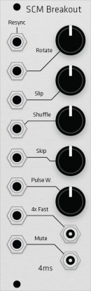 Eurorack Module 4ms Shuffling Clock Multiplier SCM Breakout v1/v2 (Grayscale panel) from Grayscale