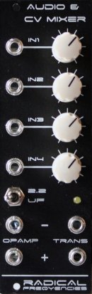 Eurorack Module Audio & CV Mixer from Radical Frequencies