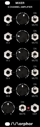 Eurorack Module Mixer – 5 Channel Amplifier from Morphor