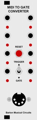 Eurorack Module MIDI To GATE Converter BMC 024 from Barton Musical Circuits