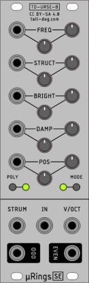 Eurorack Module µRings SE (uRings, microRings) [Rev B, Silver] from Tall Dog