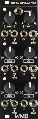 Eurorack Module Triple Bipolar VCA (BLACK) from WMD