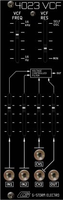 Eurorack Module 4023 VCF Black from G-Storm Electro