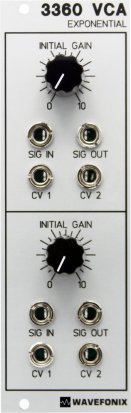 Eurorack Module 3360 Dual Exponential VCA from Wavefonix