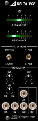 Eurorack Module Delta VCF Black from G-Storm Electro