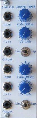 Eurorack Module Dual VCA/Panner/Mixer from Liivatera