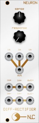 Eurorack Module Neuron / Difference Rectifier from Nonlinearcircuits