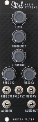 Eurorack Module Norton Filter, Dark Mode from Stoel Music Systems