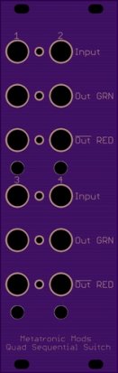 Eurorack Module Quad Sequential Switch from Metatronic Mods