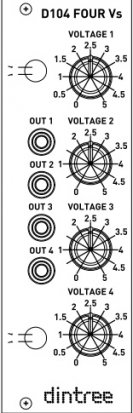 Eurorack Module D104 Four Vs from Other/unknown