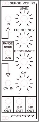 Eurorack Module Serge VCF '73 from CGS