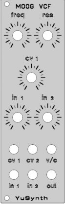 Eurorack Module Yusynth minimoog vcf clone from Other/unknown