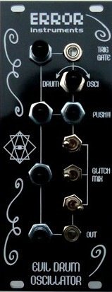 Eurorack Module EVIL DRUM oscillator from Error Instruments