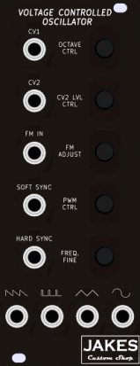 Eurorack Module JCS Voltage Controlled Oscillator V2.0 from Jake's Custom Shop