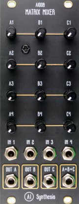 Eurorack Module AI008 Matrix Mixer Black from AI Synthesis