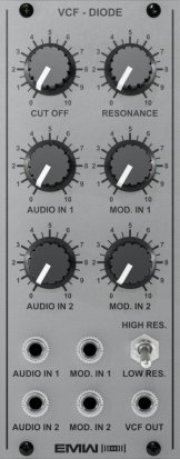 Eurorack Module VCF DIODE (Aluminium Panel) from EMW