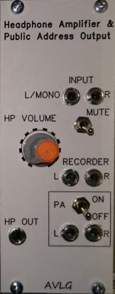 Eurorack Module AVLG Headphone & PA Amp from Other/unknown