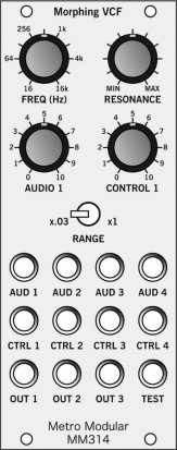 Eurorack Module MM314A Morphing VCF from Metro Modular