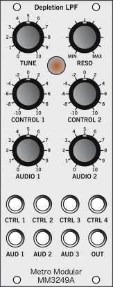 Eurorack Module MM3249A Depletion VCF from Metro Modular