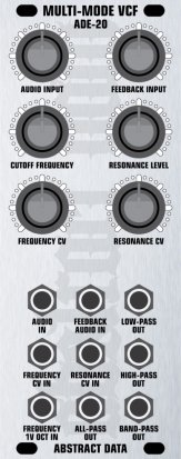 Eurorack Module ADE-20 Multi-Mode VCF from Abstract Data