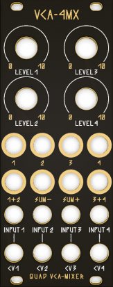 Eurorack Module VCA-4MX Black & Gold Panel from Other/unknown