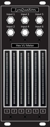 Eurorack Module Hex VU Meter from SynQuaNon