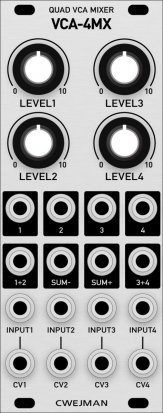 Eurorack Module Cwejman VCA-4MX (Grayscale panel) from Grayscale