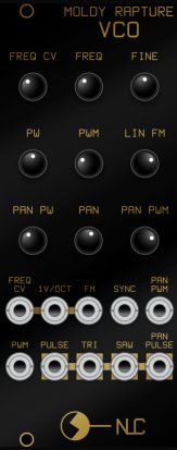 Eurorack Module Moldy Rapture VCO black panel from Nonlinearcircuits