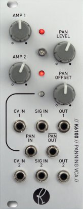 Eurorack Module K6100 Panning VCA from Kilpatrick Audio