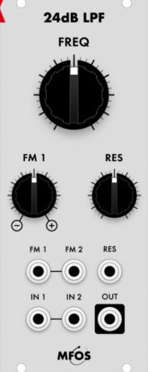 Eurorack Module Mfos euro 24db lpf from MFOS